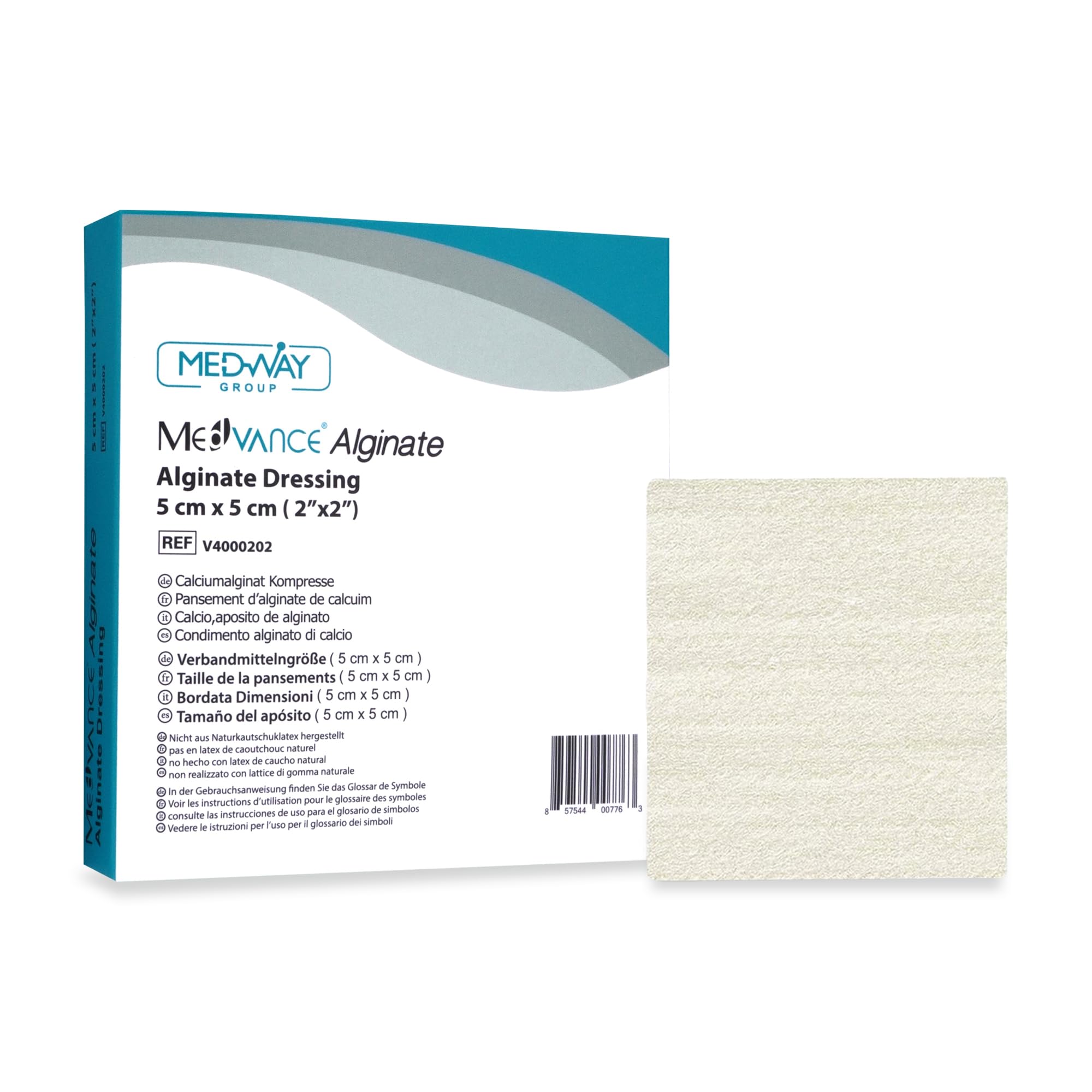 MedVance TM Alginate – Calcium Alginate Dressing 2"x2", Box of 5 dressings