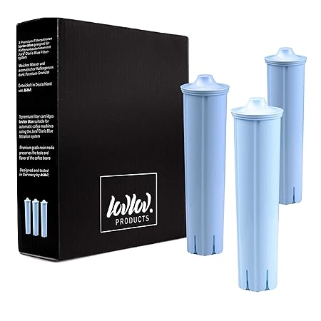 3er-Pack lovlov Premium Filterpatronen passend für Jura Claris Blue | 3 Wasserfilter Kartuschen für Kaffeevollautomaten
