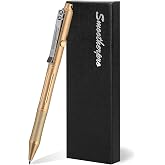 SMOOTHERPRO Solid Brass Bolt Action Pen, Compatible with Pilot G2 Refill | Smooth Writing Weighted Heavy Pen for Tremor Parkinson Arthritic Hand, for Office Easter Christmas Gift, Natural(RG336)