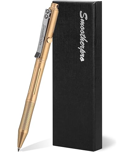 BASTION® Luxury Slim Bolt Action Pen, Lightweight Aluminum EDC Pen with Fine Tip, Professional Ballpoint Pen for Work - Black - Walmart Supplies