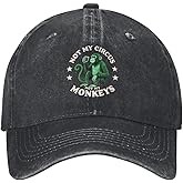 NOT My Circus NOT My Monkeys Baseball Cap Women and Men Black Visor Hats Adjustable Running Funny Truck