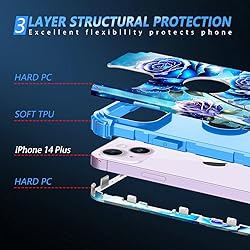 Miqala Compatible with iPhone 14 Plus Case,Glow in