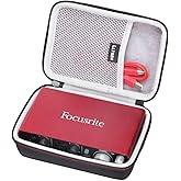 LTGEM Hard EVA Case Compatible with Focusrite Scarlett 2i2 4th Gen/Solo 4th Gen / 2i2 3rd Gen/Solo 3rd Gen USB Audio Interface and Accessories (Case Only)