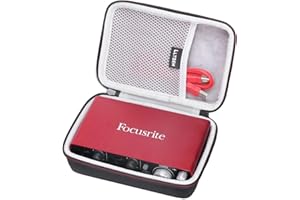 L LTGEM LTGEM Hard EVA Case Compatible with Focusrite Scarlett 2i2 4th Gen/Solo 4th Gen / 2i2 3rd Gen/Solo 3rd Gen USB Audio Interface and Accessories (Case Only)
