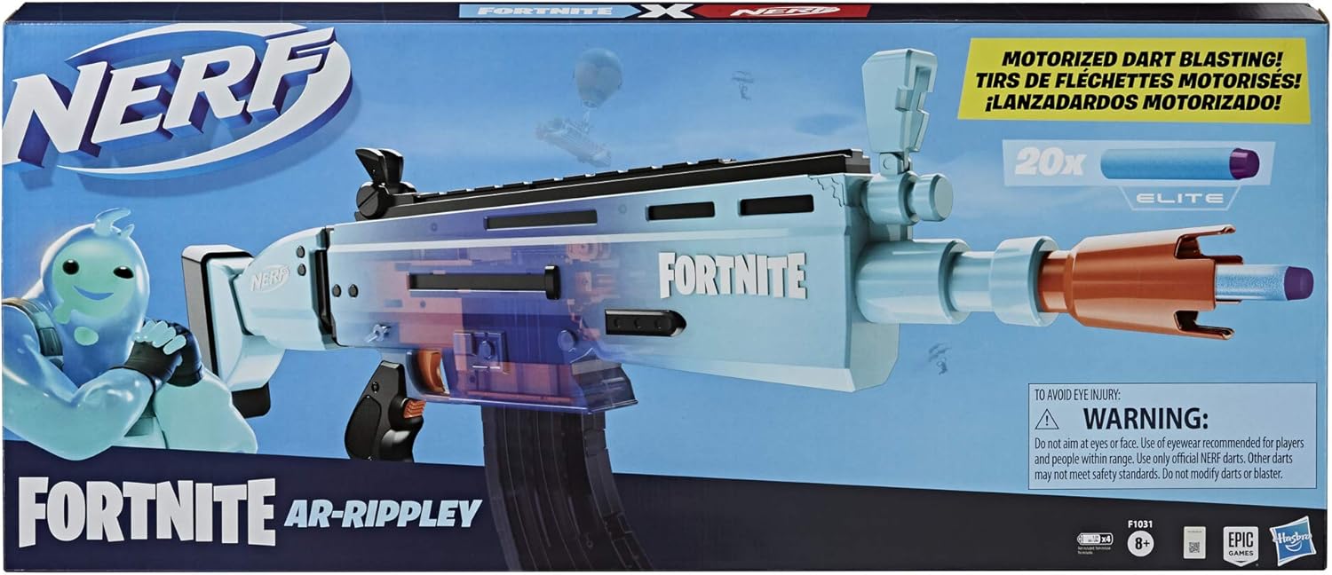 Fortnite Gun Sync Pack Amazon Com Hasbro Nerf Fortnite Ar Rippley Motorizado Elite Dart Blaster Toys Games