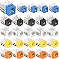 VCE UL Listed Cat6 RJ45 Keystone Jack Insert 25-Pack, 90 Degree Punch Down Keystone Jack Adapter Slim Profile Mixcolor