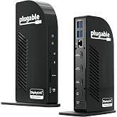 Plugable USB-C Triple Monitor Docking Station, 13-in-1, 100W Charging | Laptop Dock for Mac (DisplayLink Driver Required), Windows, Chrome, 3 HDMI, Gigabit Ethernet, SD, USB-C 20W, 4 USB, UD-ULTCDL