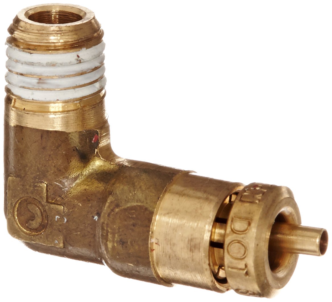 90 Degree Elbow 3/8 NPT Male x Tube OD Eaton Weatherhead 1869X6X6 Brass