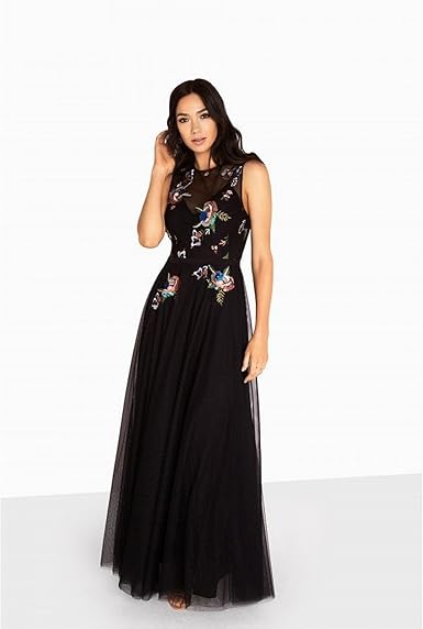 little mistress embroidered maxi dress