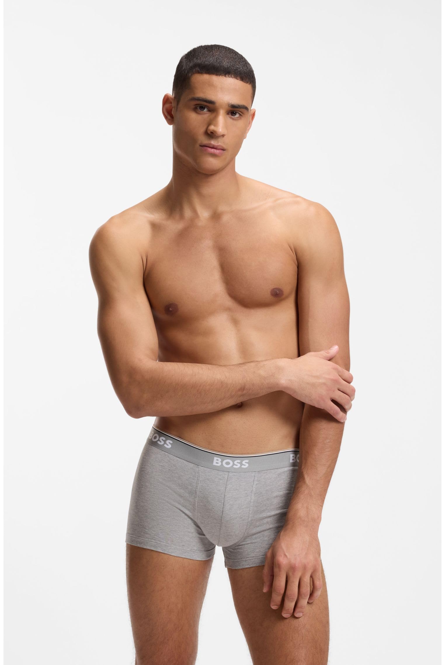 BOSS Hugo Herren Trunk 3p Co/EL Boxershorts, Assorted 999, S 8