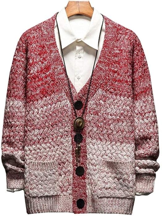 Amazon Sweet Bell カーディガン メンズ ニット ビジネス カーデ レッド 赤 大きいサイズ 6l 5xl Sez54 P60 R 5xl カーディガン 通販