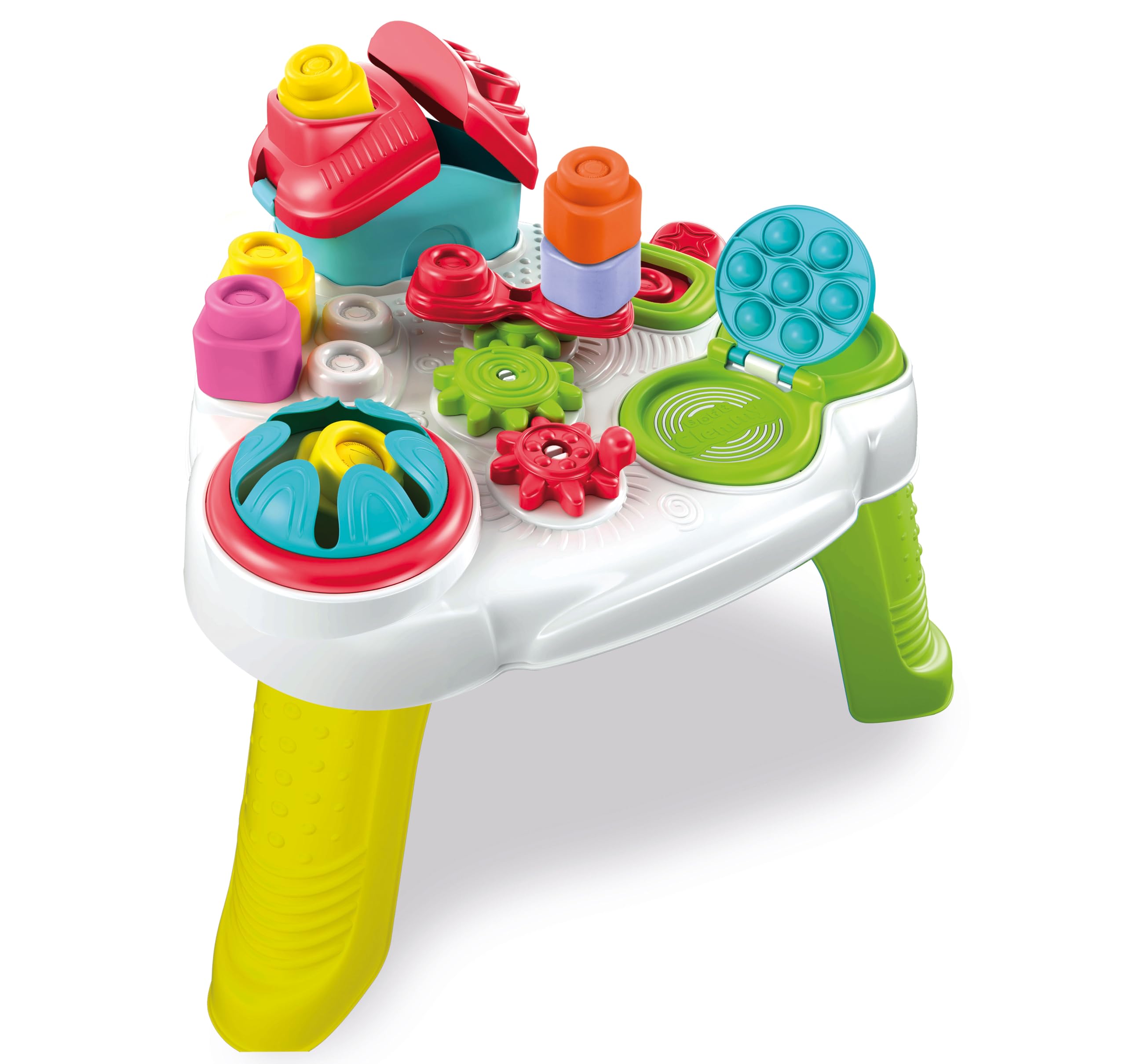 Clementoni - 17704 - Soft Clemmy - Touch, Discover & Play Sensory Table - Activity Table With Soft Building Blocks, Clemmy Soft Blocks For 10 Month Old, Bricks Washable - Made In Italy