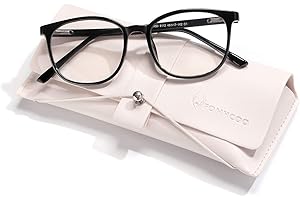 FONHCOO Blue Light Blocking Glasses Fashion Round TR90 Frame Transparent Eyewear Anti UV Computer Glasses for Women Men