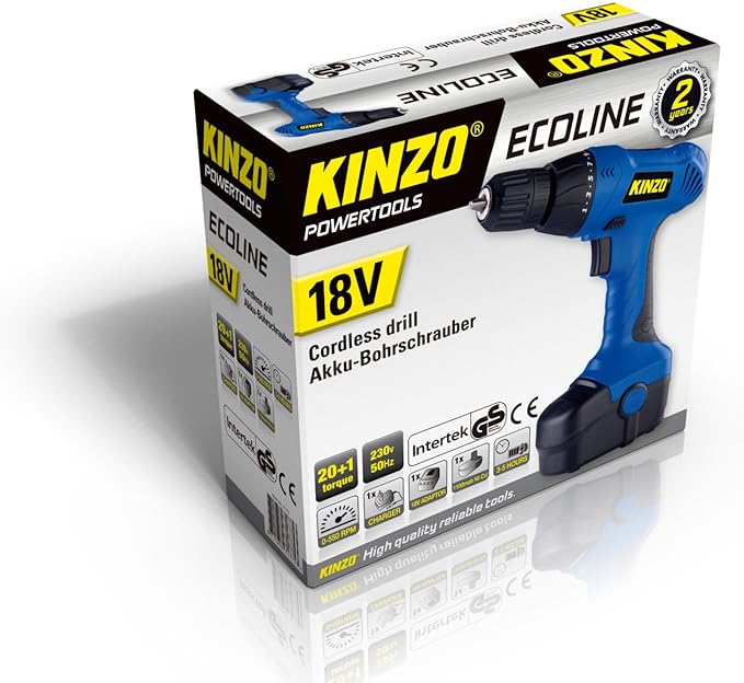 Kinzo 72191 Single Cordless Power Drills, 18 V/1.1 Autoserrant A Mandrel Amazon.co.uk DIY & Tools