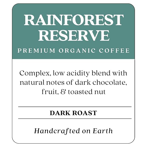 COPPER MOON DARK ROAST WHOLE BEAN COFFEE, RAINFOREST RESERVE ORGANIC BLEND, 2 LB
