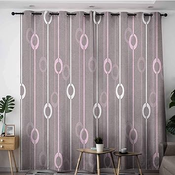 Amazon Com Agoniu Blackout Curtains Geometric Circles With Lines