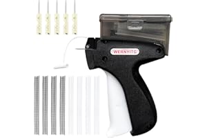 wernyitg Stitch Gun for Clothes with Storage Box, Quick Stitch Sewing Gun with 6 Micro Needles, 2000 Fasteners, Black