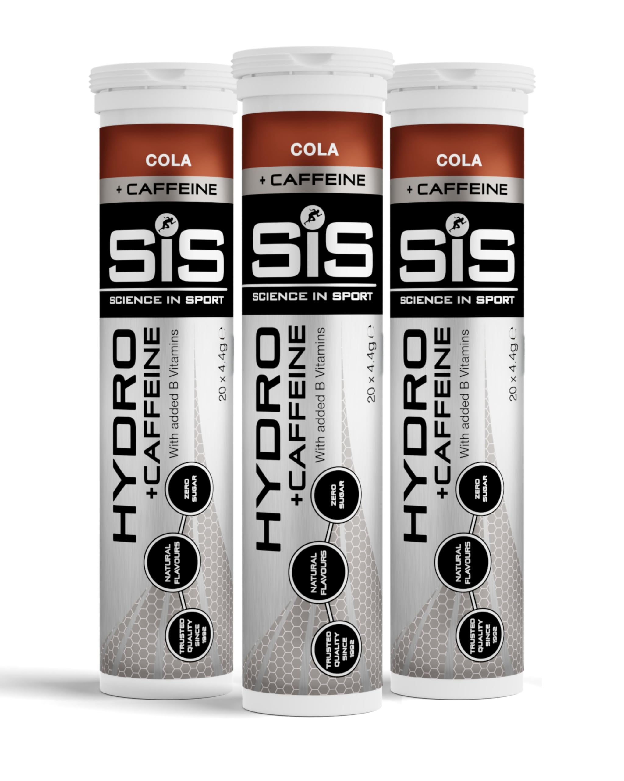 Science in Sport Hydro Electrolyte Tablets 60 pcs. Cola + Caffeine – Vegan & Gluten-Free, with Sodium, Calcium, Potassium & Magnesium for Balanced Electrolyte Levels (Packaging May Vary)