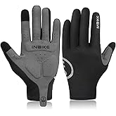INBIKE Cycling Gloves Men Women Thin Fleece Touchscreen Padded Bike Gloves for Running Driving Biking Hiking