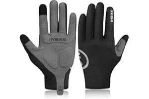 INBIKE Cycling Gloves Men Women Thin Fleece Touchscreen Padded Bike Gloves for Running Driving Biking Hiking