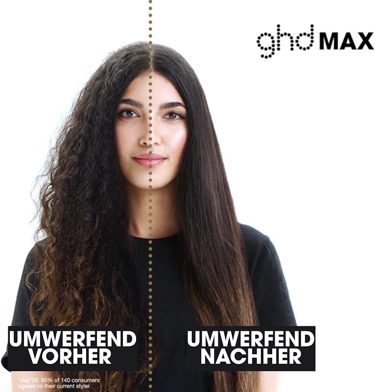 max breites Glätteisen: Für langes, dickes & lockiges Haar, Anti Frizz