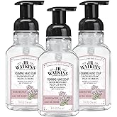 J.R. Watkins Foaming Hand Soap with Pump Dispenser, Moisturizing Foam Hand Wash, Alcohol-Free, Cruelty-Free, eau de rose, 9 fl oz, 3 Pack