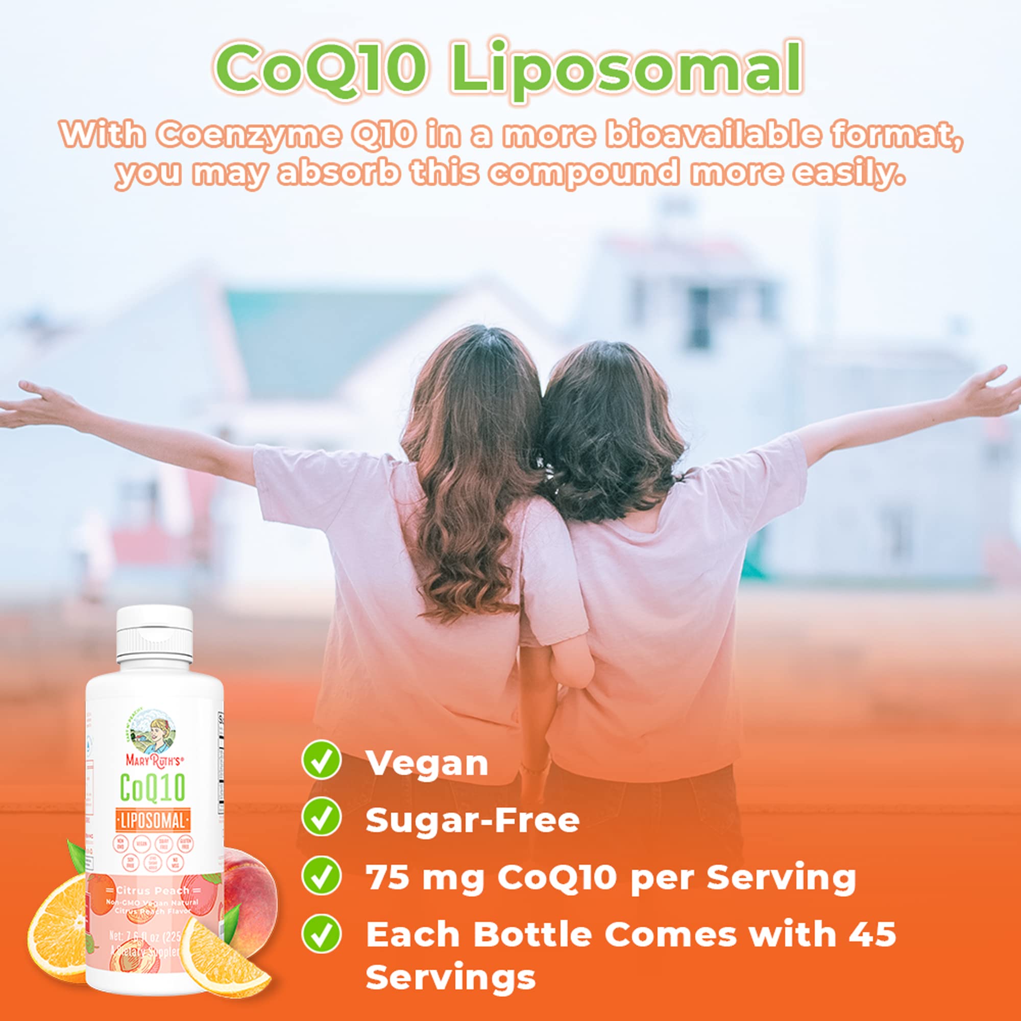 MaryRuth's Strawberry Liquid Multivitamin for Adults & Kids and Coenzyme Q10, CoQ10 Liquid Supplement, Antioxidant, 2-Pack Bundle for Immune Support, Energy Production, Heart Health, Sugar-Free, Vegan