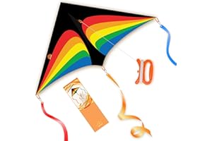 ORGCLDKT-Rainbow Cruiser Delta Kite, Kites for Kids Ages 8-12,4-8,Boys,Girls,Kites for Adults,Beach,Beginners,Giant.1Pc or 3Pcs Pack. Easy to Fly.