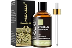 MAYJAM Vanilla Essential Oil 1.01FL.OZ, Vanilla Oil Essential Oils for Diffusers Soap Candle Making Home Office Use