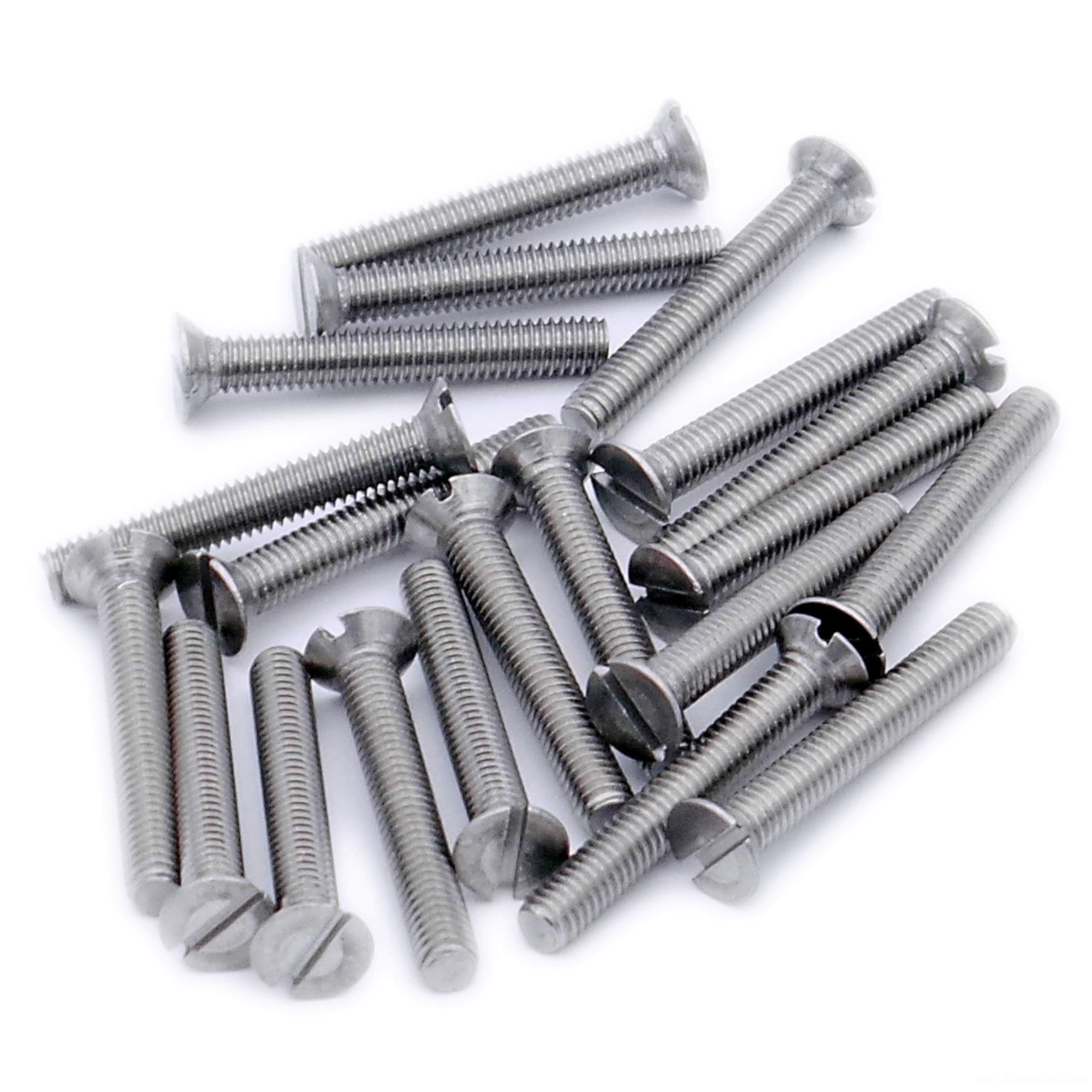 M4 (4mm x 30mm) Slot Countersunk Machine Screw (Bolt) - Stainless Steel (A2) (Pack of 20)