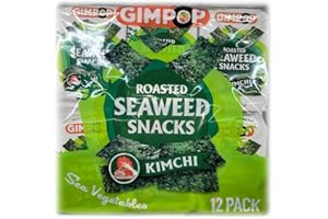 GIM POP GIMPOP - Roasted Seaweed snacks - Kimchi Flavor - Healthy crunch roasted seaweed snack made with premium quality from clean water