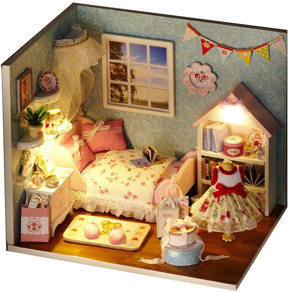 Hearthrousy DIY Puppenhaus Miniatur Haus Selber Bauen Zum Basteln Zubehör Holz Lernspielzeug Hearthrousy DIY Puppenhaus Miniatur Haus Selber Bauen Zum Basteln Zubehör Holz Lernspielzeug
