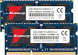 Kuesuny 8GB Kit 2x4GB DDR3 1066MHz SODIMM PC3-8500S Laptop RAM Memory 1.5V CL7