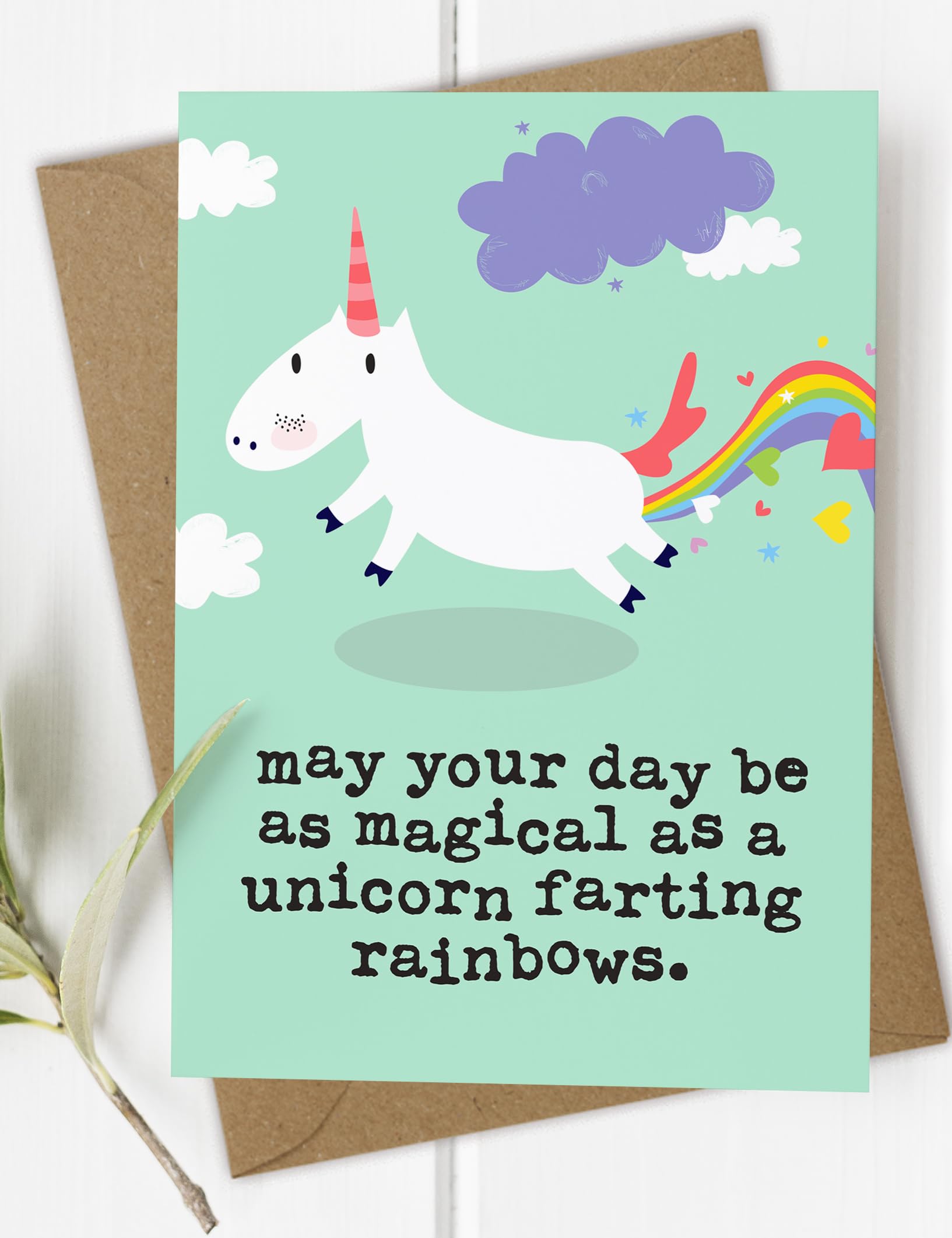 Magical Unicorn Farting Birthday Card, Rude Funny Birthday Card for Friend, Her, Him, Rude Farting Birthday Card Gifts