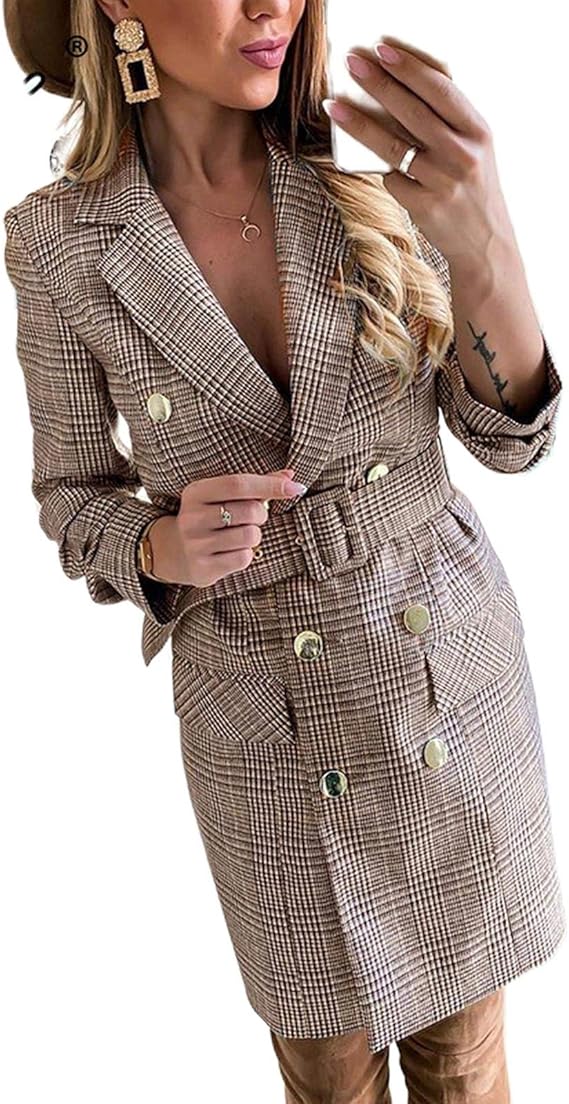 double breasted dress with belt