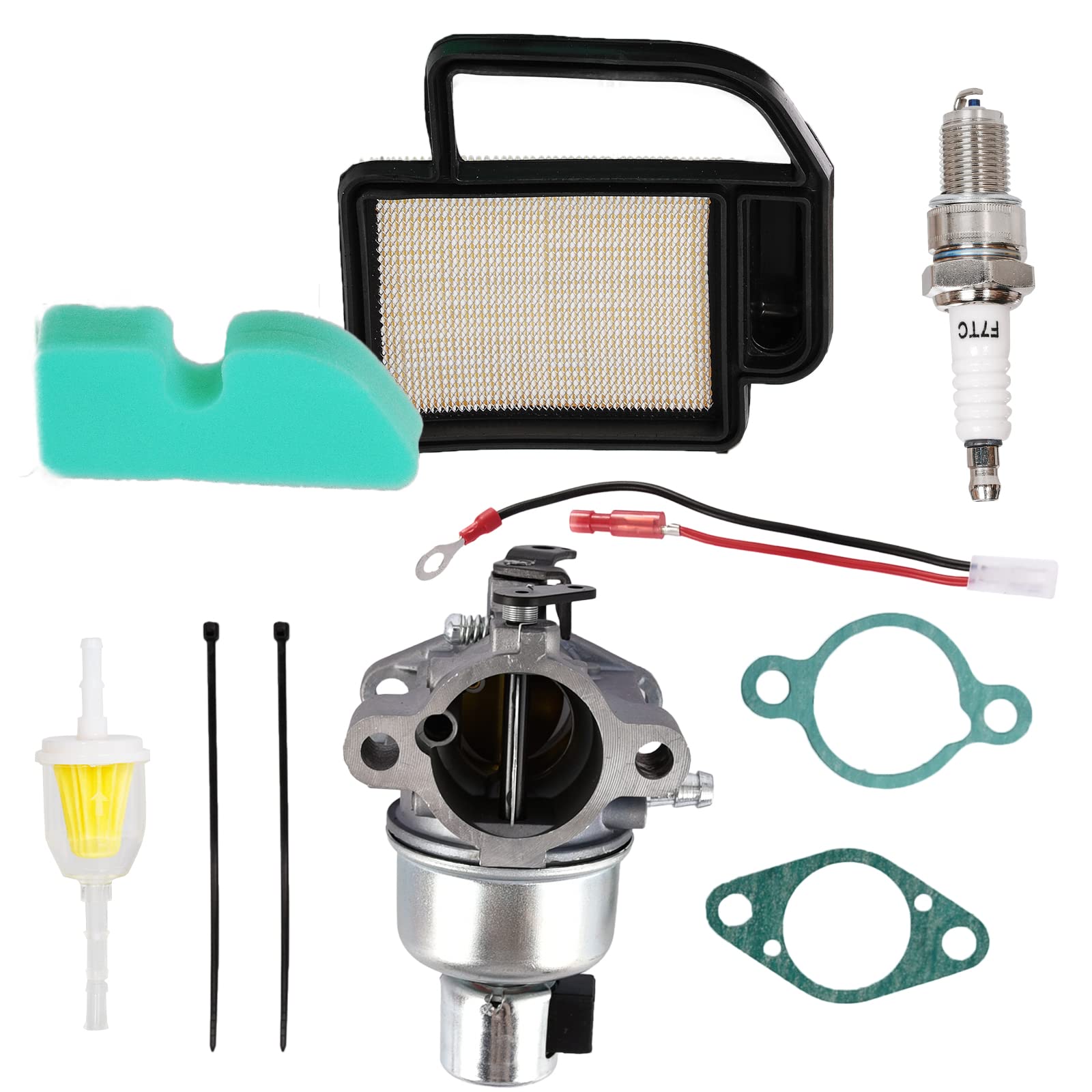 OxoxO 20-853-33-S Carburetor + 20 083 02-S Air Filter Tune Up Kit Compatible with Kohler Courage SV Series SV470 SV480 SV530 SV540 SV590 SV591 SV600 SV601 SV610 SV620 SV530S SV540S CV492 Engine
