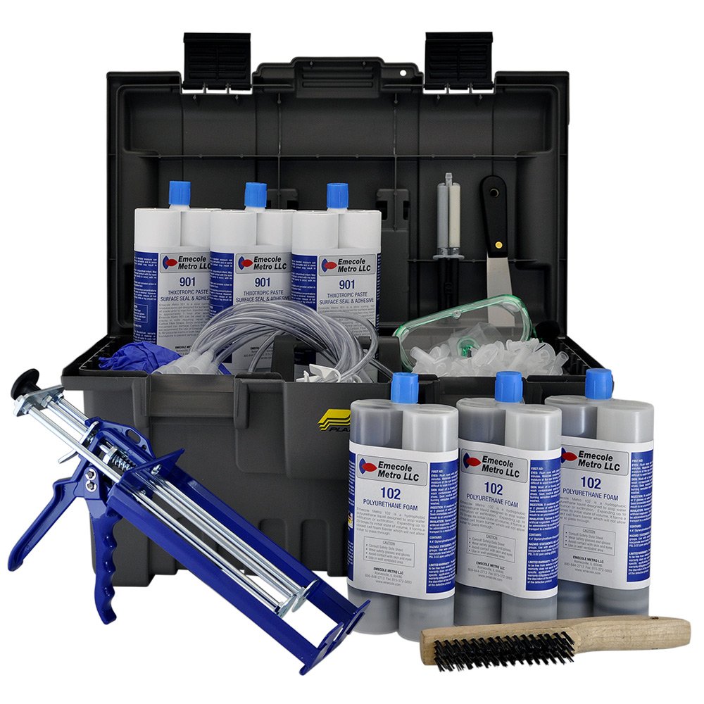 DIY Leaking Basement Wall Crack Repair Kit (30 ft.) Repair Poured