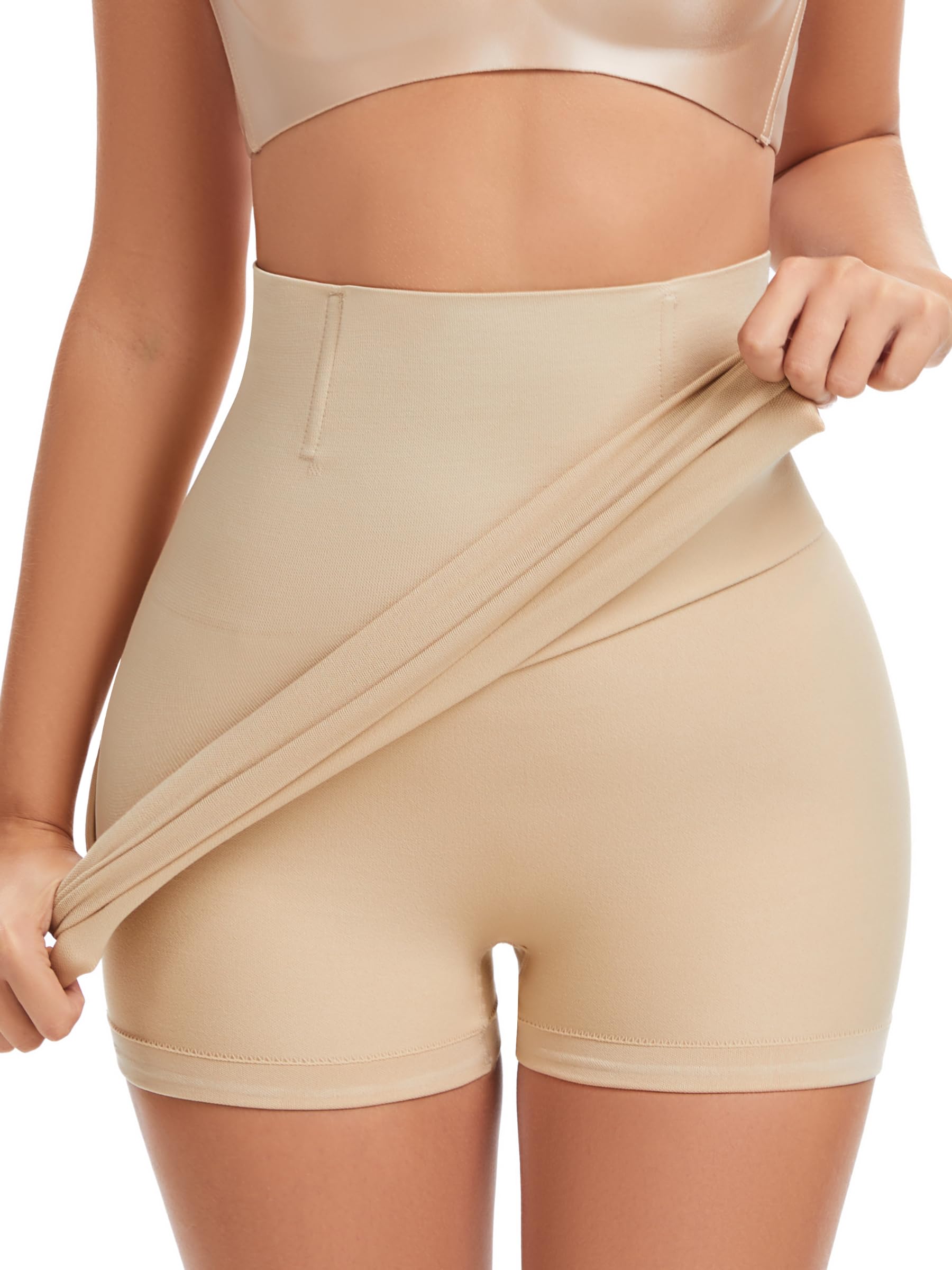 Photo 1 of MISS MOLY Women's Half Slip Shapewear Dress High Waist Body Shaper Girdle Under Dresses Seamless Tummy Control Skirt with Built-in Shorts Smoother Nude S