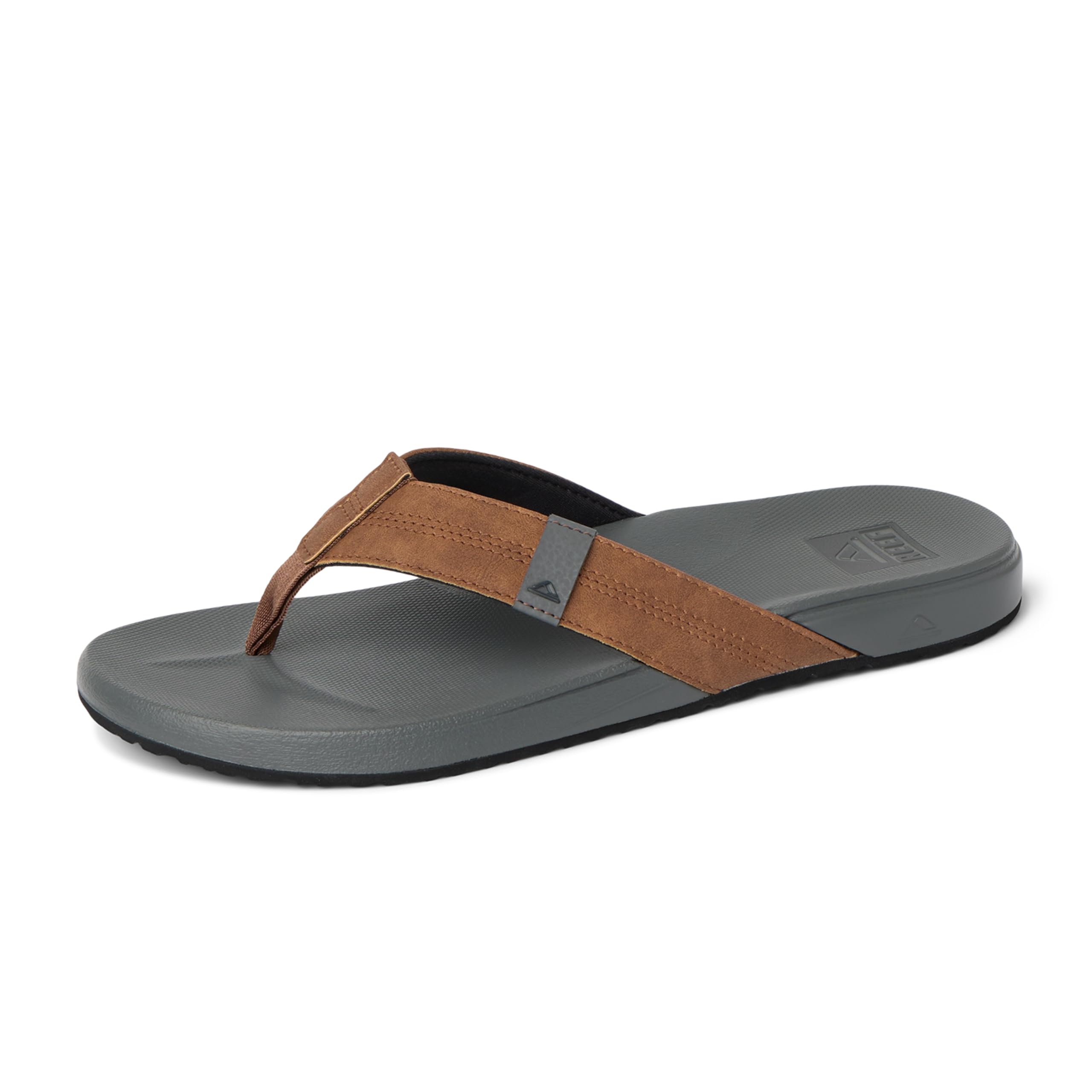 REEF Mens Cushion Phantom Flip Flop, Ultra Soft Cushion Footbed, Tan/Grey, 8 Image