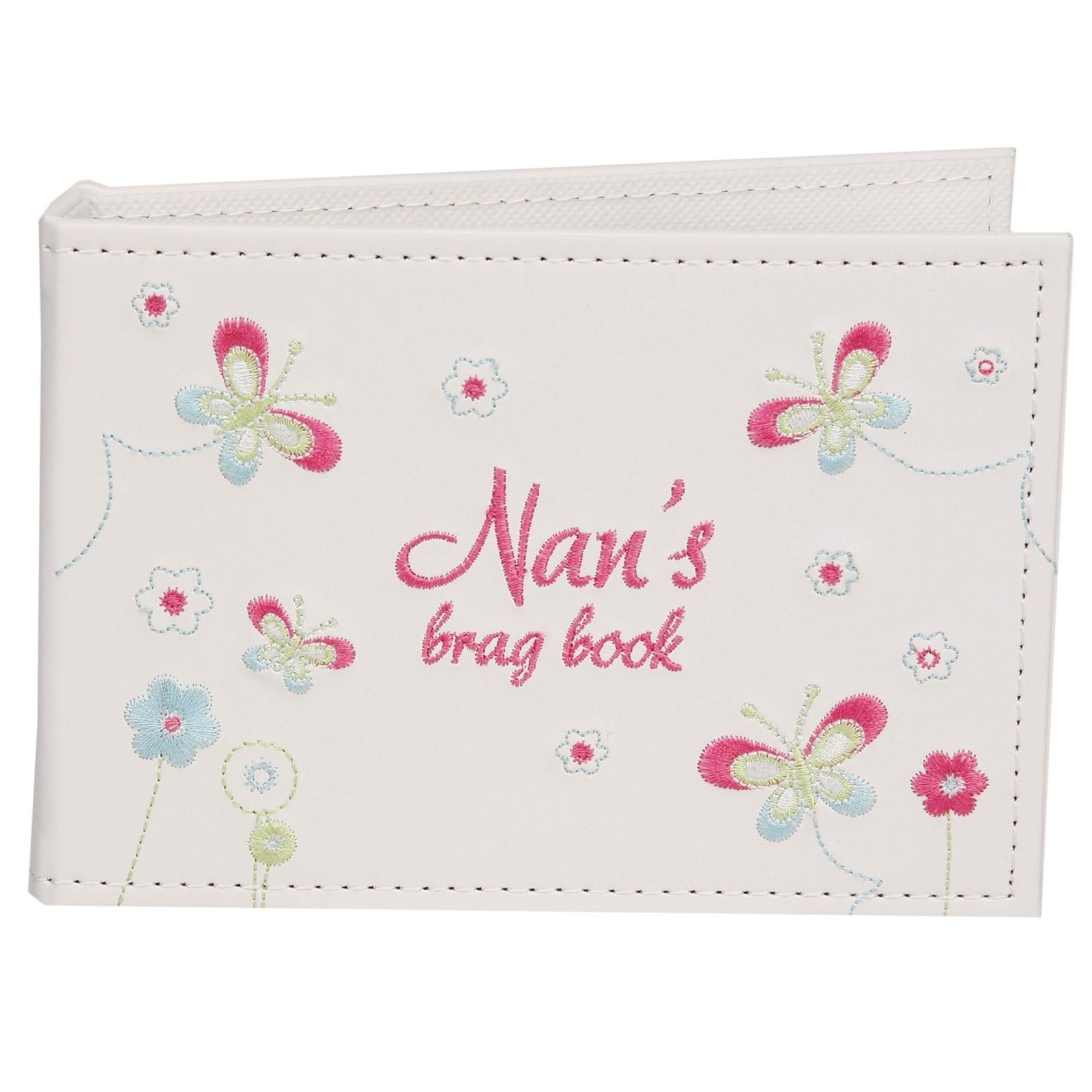 Nan's Brag Book - 4" x 6" Photo Album - Flowers & Butterfly FL283N