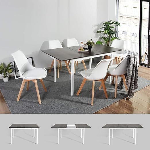 Table De Salle A Manger Extensible Homemake Grande Table Multifonction Pour Cuisine Maison Restaurant 120 A 160 Cm Amazon Ca Maison Et Cuisine