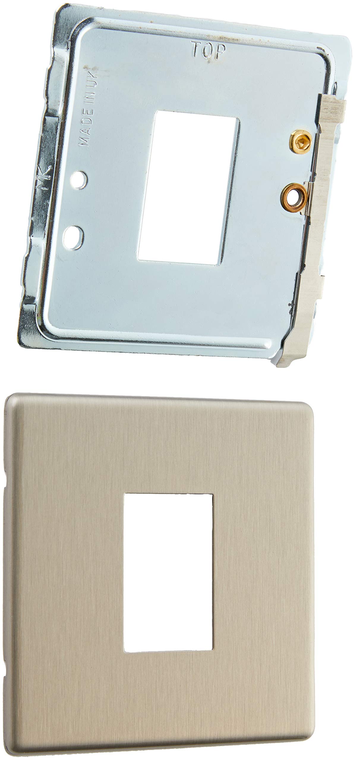 MK Aspect K24171LBS 1-Module LJU6C Frontplate Lacquered - Brushed Steel