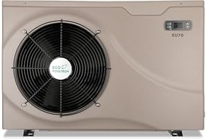 ECOPOOLTECH Swimming Pool Heat Pumps, Up to 6500 gallons Max 22462BTU Electric Heat Pump Pool Heaters for Above Ground and In Ground Pools, Fits 8/15/16 Foot Pools, 120V/60Hz
