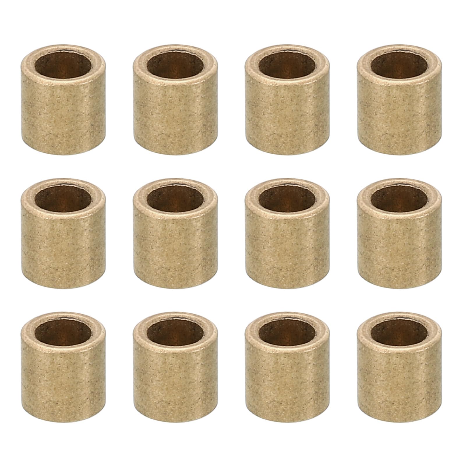 PATIKIL M4 Brass Spacers, 12 Pcs Metal Spacer Brass 4mm ID x 6mm OD x 6mm L Brass Spacers Screw Standoff for 5/32 Inch or M4 Screw