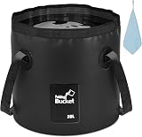 Flintronic 20L Folding Water Bucket Outdoor Camping Collapsible Black view 9