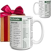 WFFW Funny Excel Mug - Cheat Sheet Gifts for Women Men Accountant, Group excel Super Shortcut gift for Office Work, Unique Christmas Birthday Gift for accountants CPA CFO Analysts-328