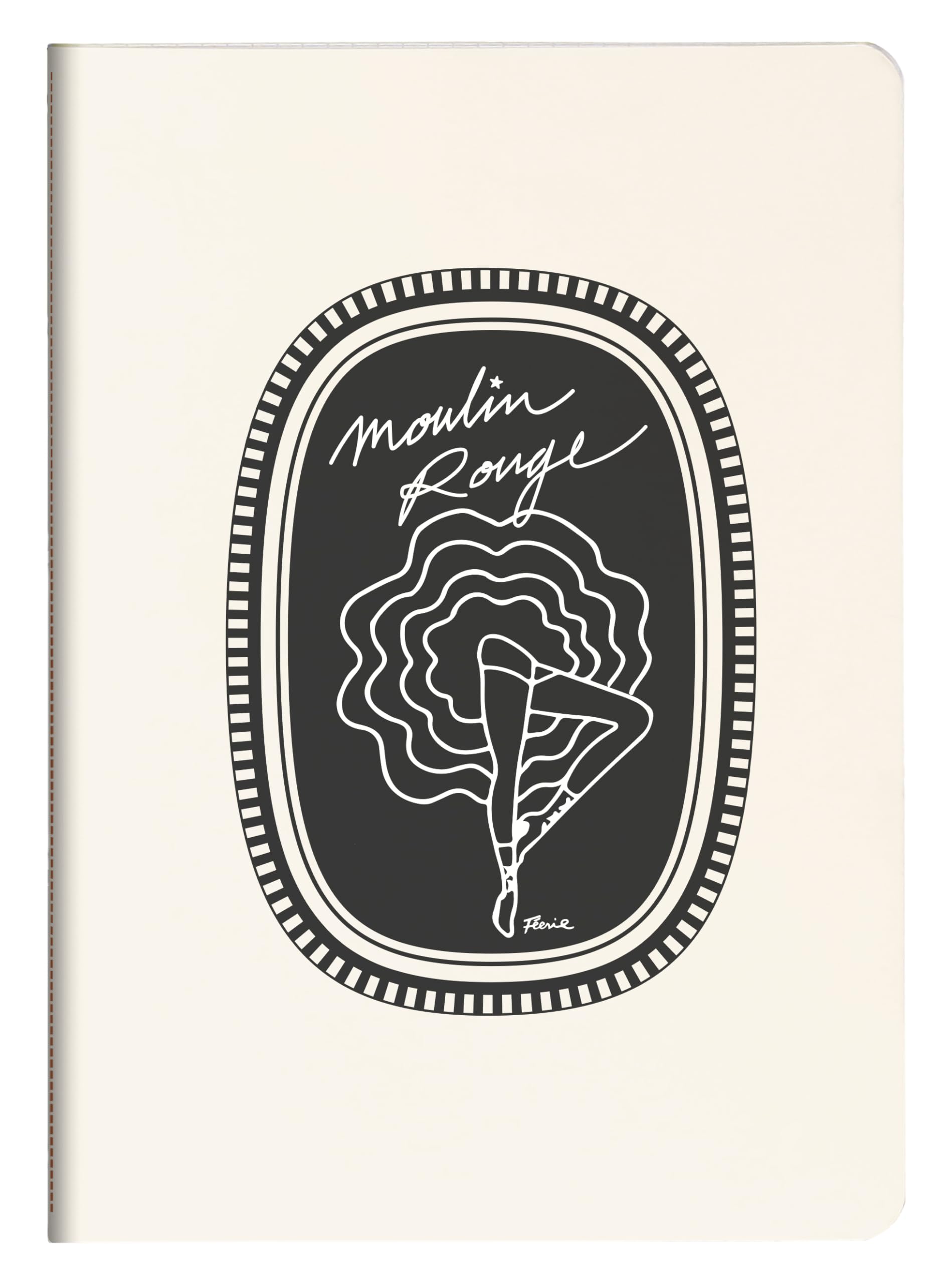 Clairefontaine 812433C - A Moulin Rouge Stitched Notebook - A5 14.8x21cm 64 Pages Lined paper White 90g - Moulin Rouge Collection - 3 visuals, random delivery — image 1