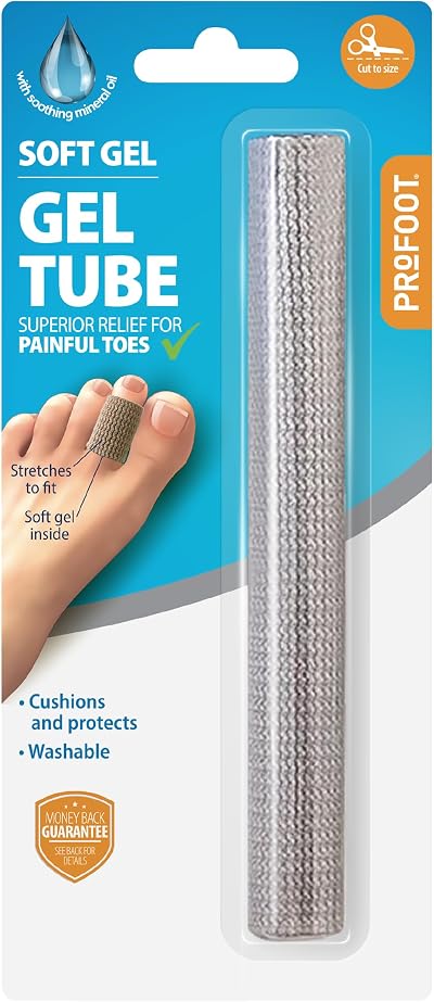 PROFOOT Soft Gel Tube - Toe & Finger Protection, 15cm, Cut to Size, Reusable
