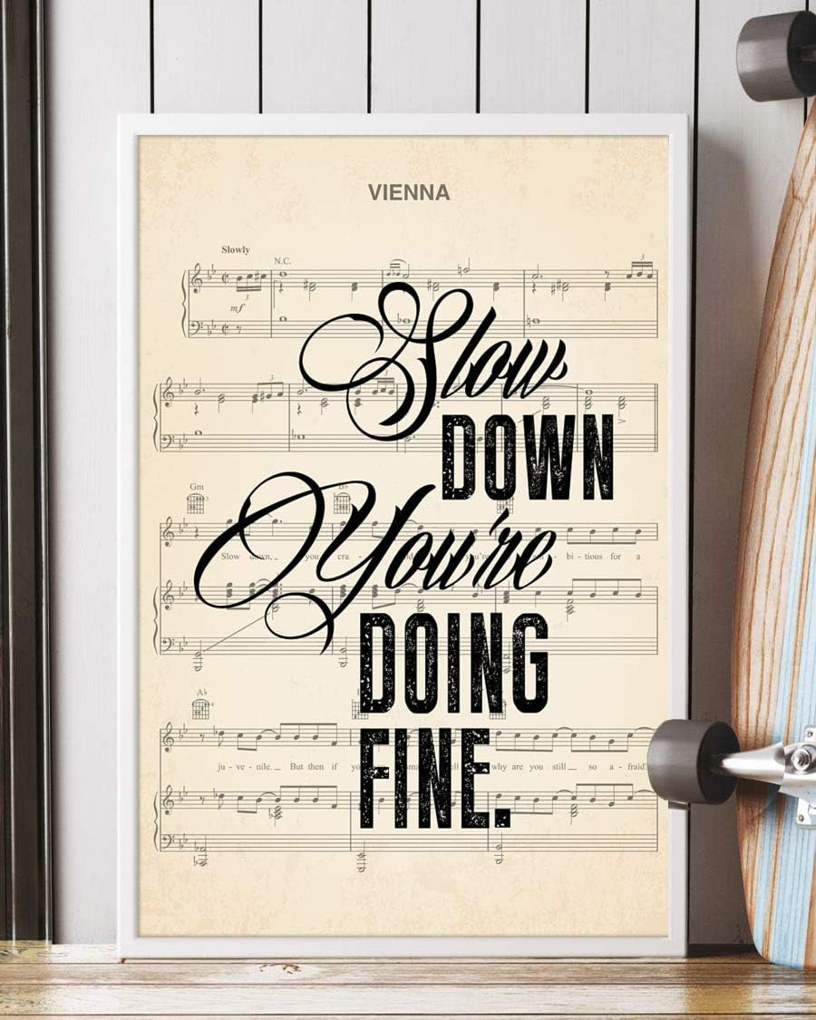 Trendora Decor Vienna Song Lyrics Portrait Poster Print (12