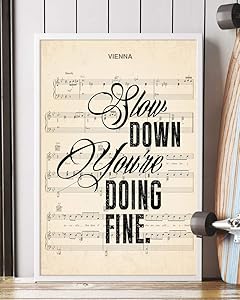 Trendora Decor Vienna Song Lyrics Portrait Poster Print (12